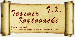 Tešimir Kozlovački vizit kartica